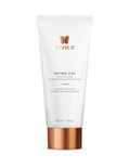 Vivier Retinol 0.5% serum in a sleek white bottle with gold accents, designed to refine texture and reduce visible signs of aging.