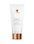Vivier Retinol 1% serum in a white bottle with gold accents, formulated to improve texture, firmness, and signs of aging.
