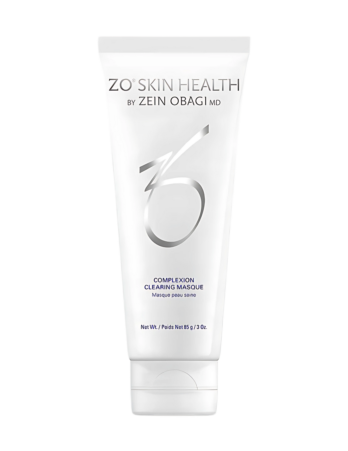 product photo of ZO Skin Health Complexion Clearing Masque tube standing upright on solid white background