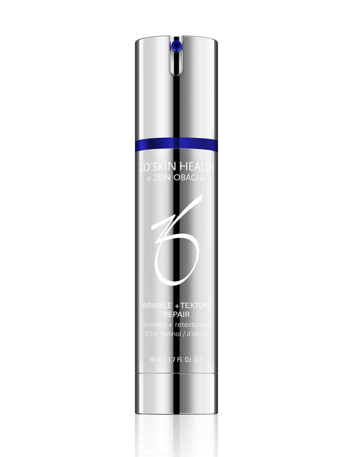 ZO Skin Health Wrinkle + Texture Repair 50ml – 0.5% retinol treatment that visibly improves skin texture, smooths fine lines, and supports collagen production for a firmer, more refined complexion.

